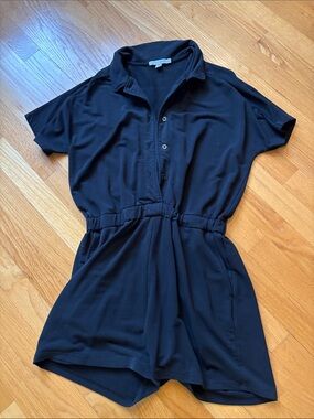 Threads 4 Thought Black Collared Romper